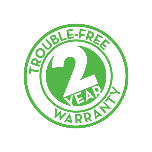 2 Year Trouble-Free Warranty