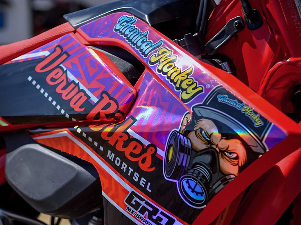 Chemical Monkey vehicle wrap produced by Grafical Racing Design