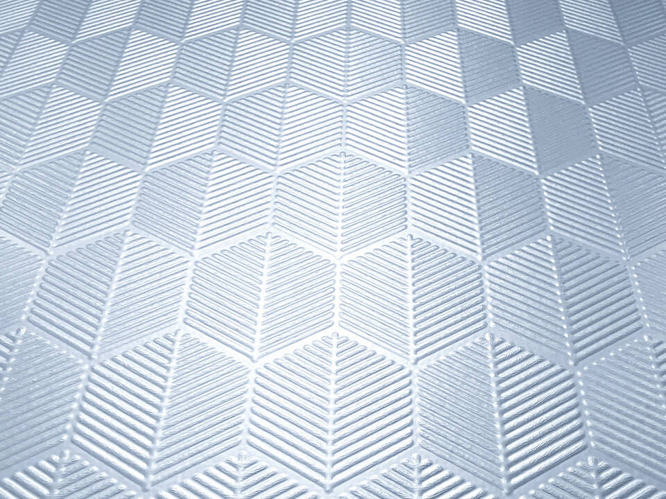 Close up of white wall graphics with texture pattern
