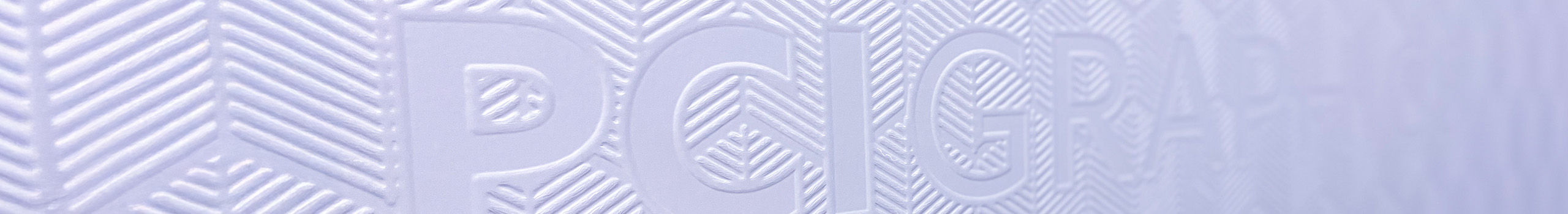 White wall graphics with texture pattern with letters "PCI Graphics"