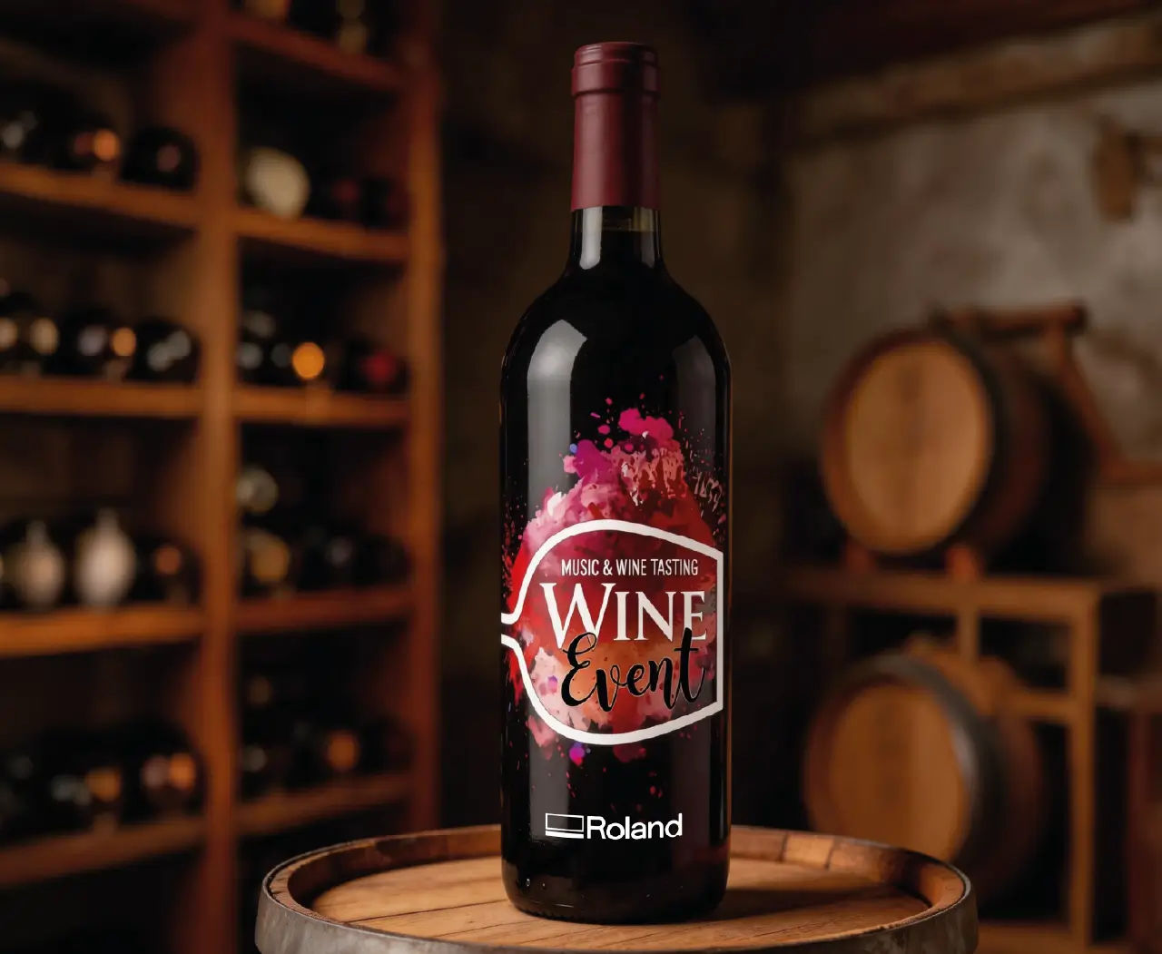 Personalized bottle printed with cylindrical UV printing