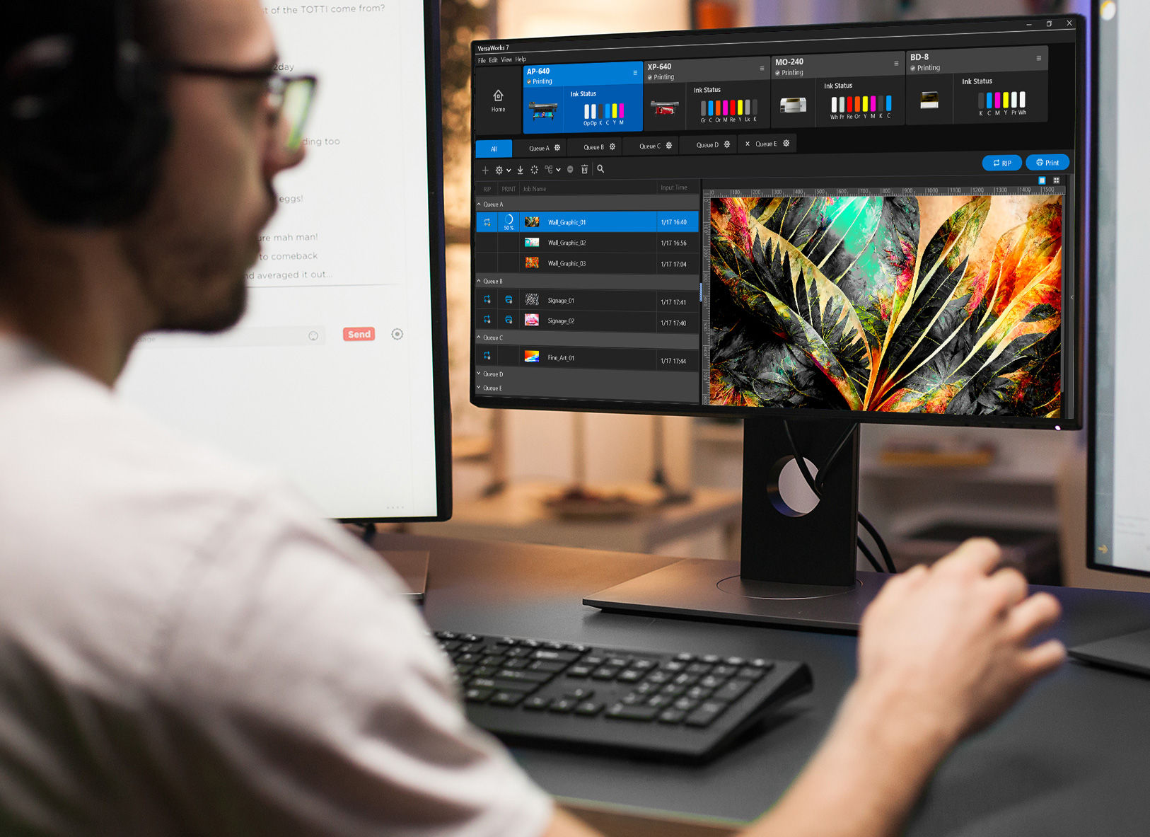 VersaWorks 7 user interface