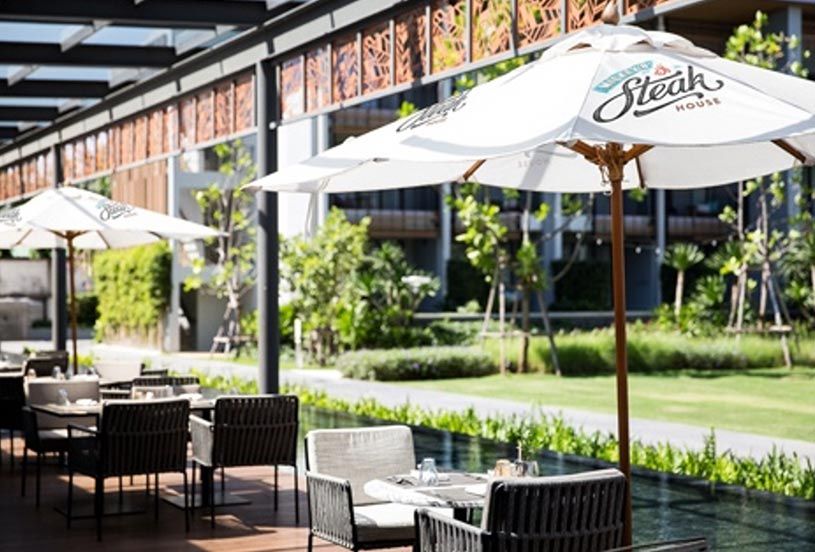 Impresión sobre Sombrillas para Restaurantes en Exteriores