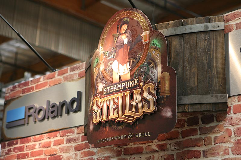 Steampunk Stella's sign