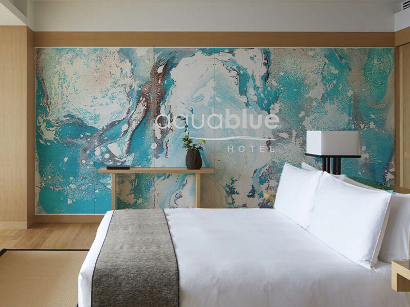 Aqua Blue Hotel Wallpaper
