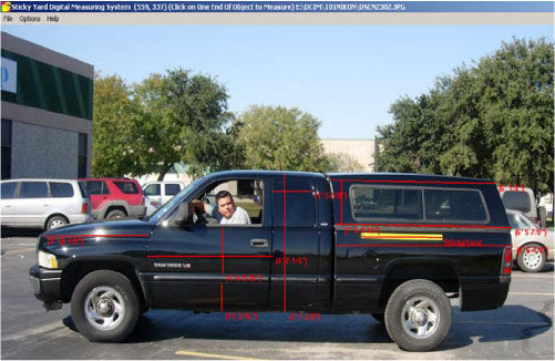 El software Sticky Yard permite obtener medidas correctas.