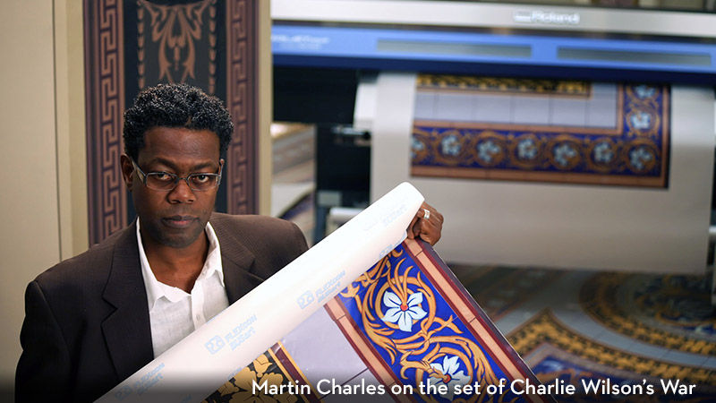 Martin Charles on the set of Charlie Wilson's War