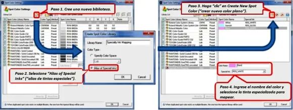 Cree su propia biblioteca de colores planos especiales en VersaWorks®