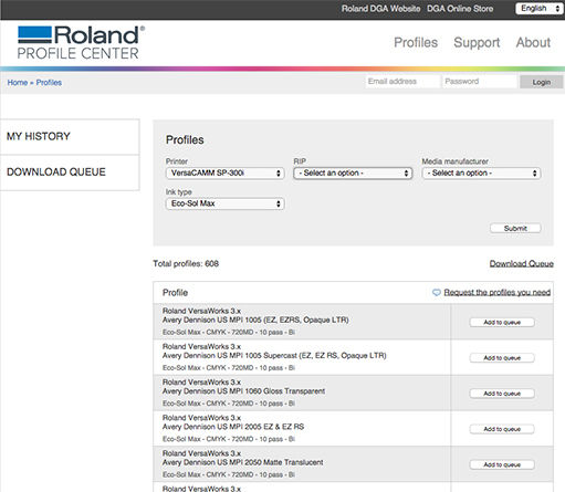 Centro de Perfiles Roland DG