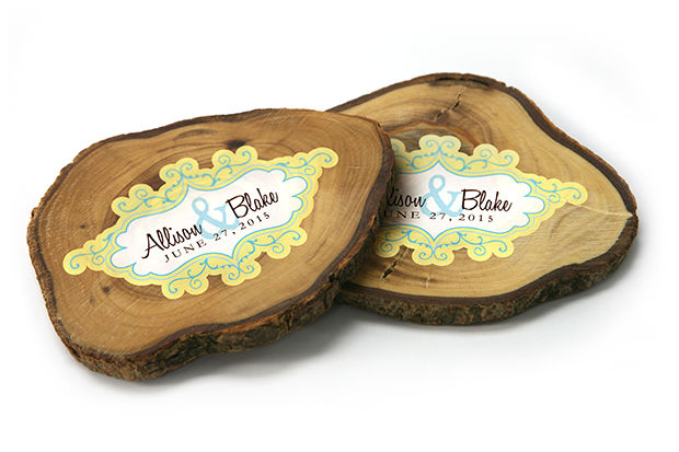 flatbed printing wedding wood coasters