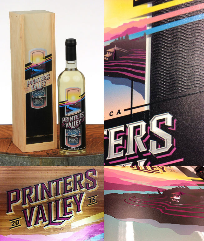 Roland DG print textures on LEF UV printer