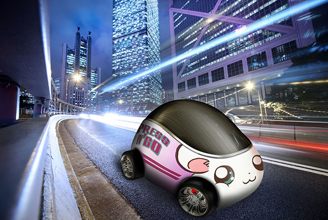 self drive car vehicle wrap anime character