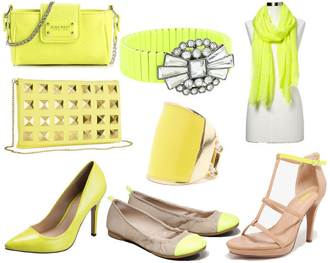 Accesorios de moda de neón
