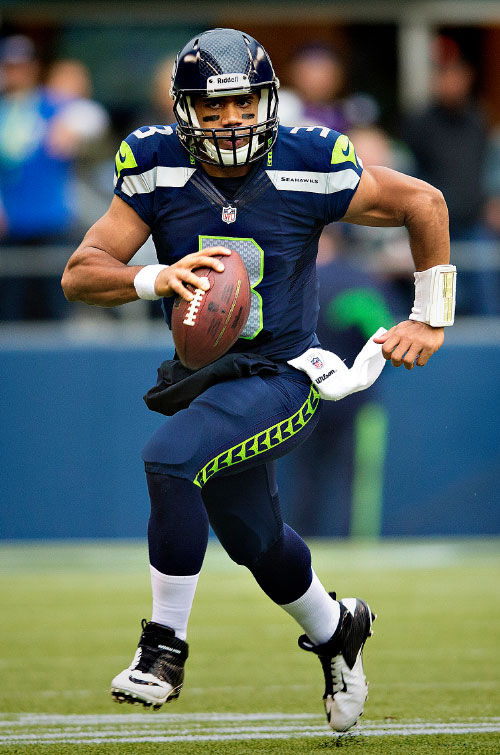 Neón de Russel Wilson de los Seahawks de Seattle