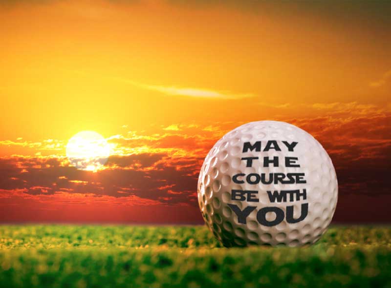 mensajes personalizados en pelotas de golf