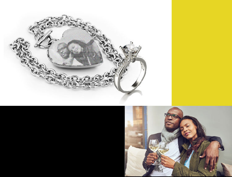 juego de joyería personalizada para compromiso