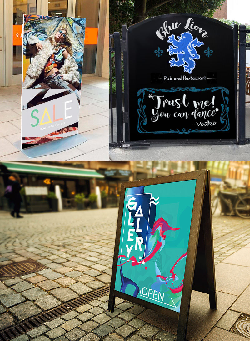 outdoor boards and signs
