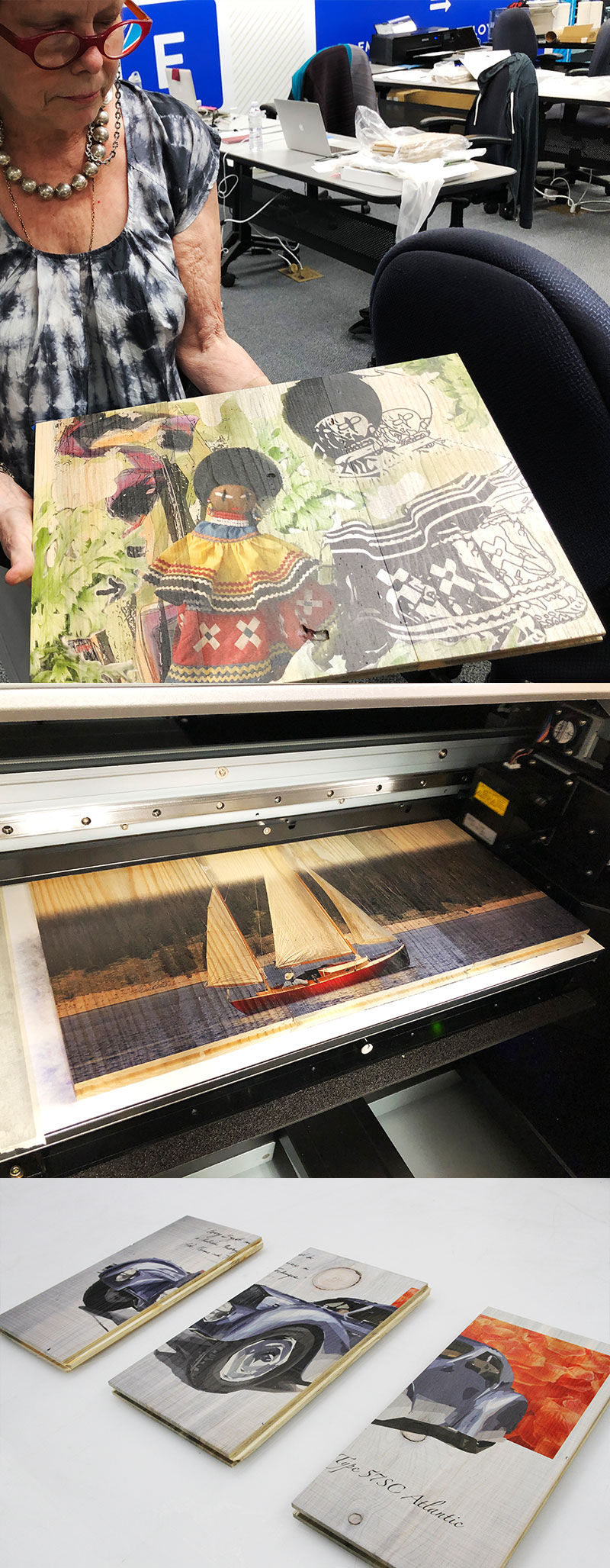 Uv printing on wood panels