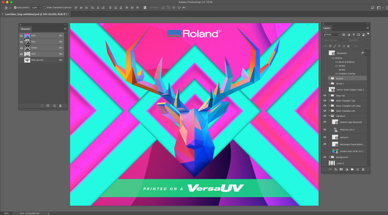 UV print design in Photoshop