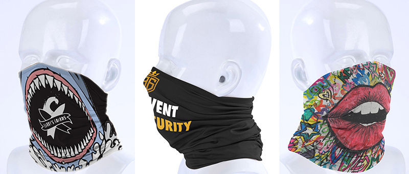 dye sublimated masks