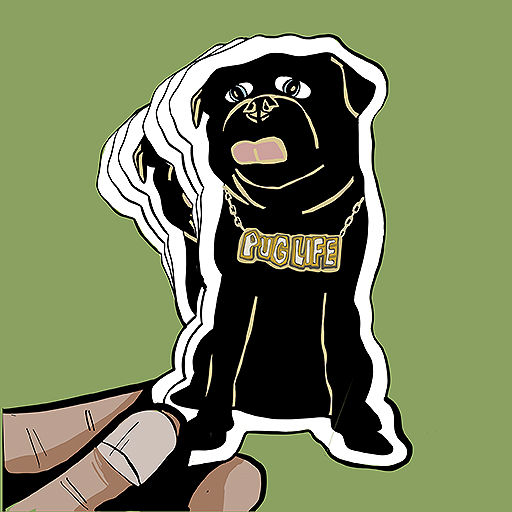 die cut dog logos