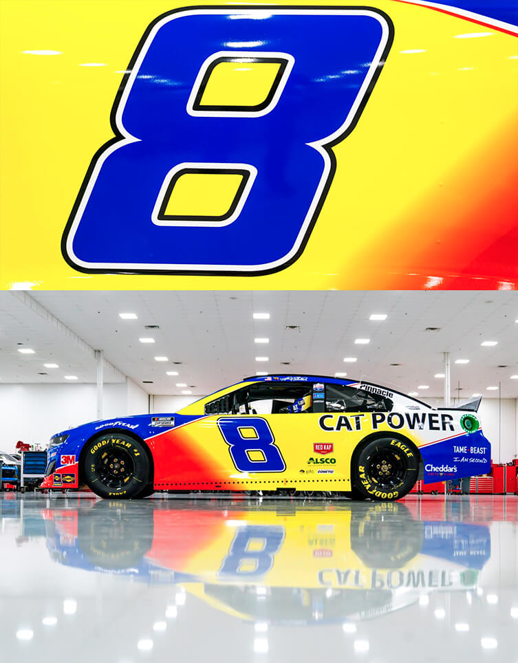 Esquema Cat Power Retro de Tyler Reddick para NASCAR