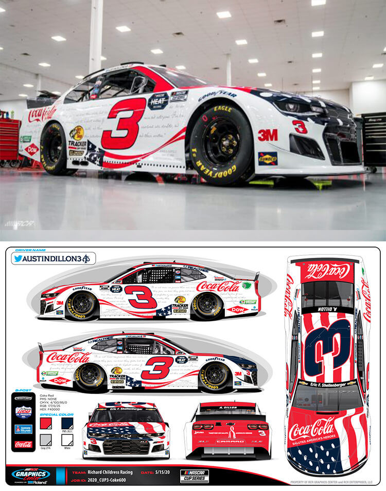 Austin Dillon Coca Cola American Hero NASCAR