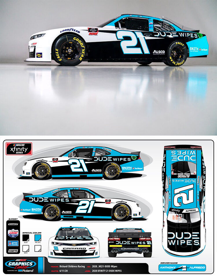 Anthony Alfredo Dude Wipes NASCAR