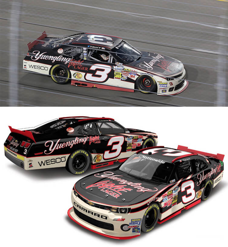 Esquema Yeungling Light Lager Retro de Ty Dillon para NASCAR
