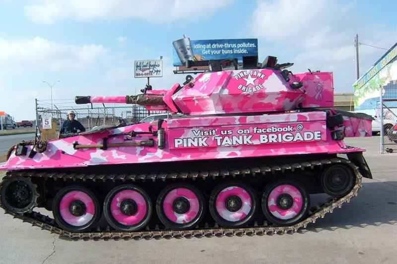 Rotulación de tanque rosa
