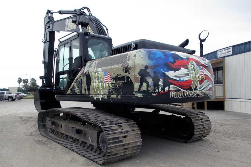 excavator vehicle wrap
