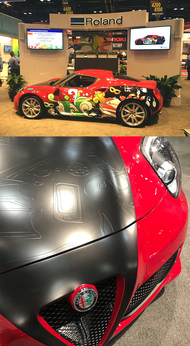 Rotulación en relieve de Alfa Romeo 4C