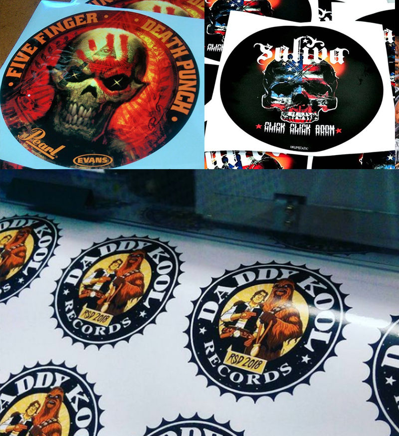 impresión de calcomanías de ace high: five finger death punch y saliva