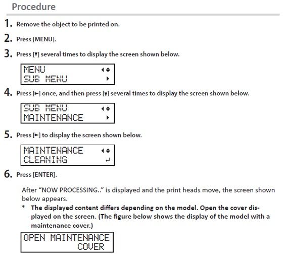 procedure settings