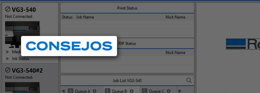 Pancarta de Herramienta “Job Variation” (“Variaciones en Trabajo”) en VersaWorks®