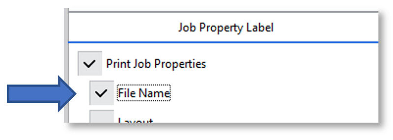 Job Property Label