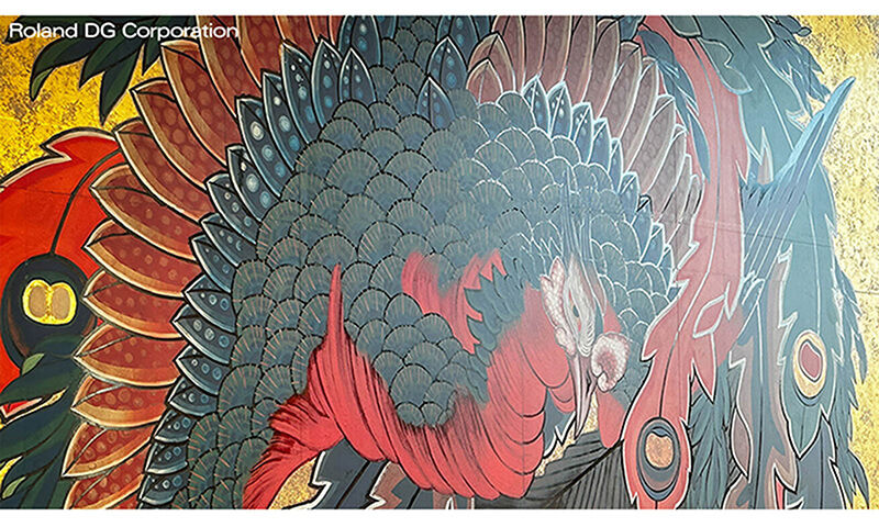 Replica of Hokusai's "Phoenix Glaring in All Directions"