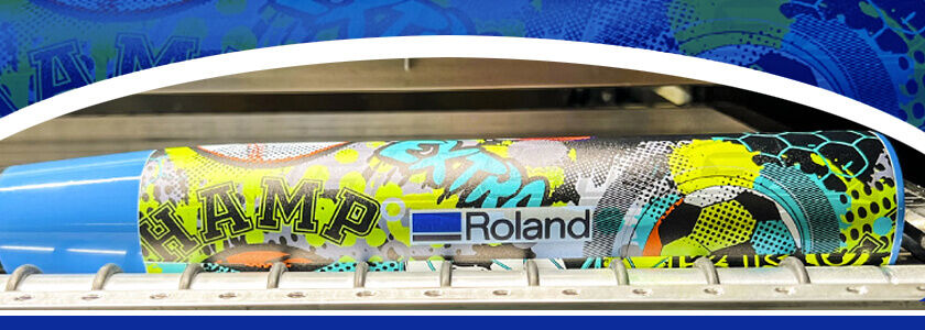 Blog header image featuring a close up of the custom printed end of a baseball bat.