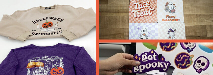 Collage de aplicaciones para Halloween.