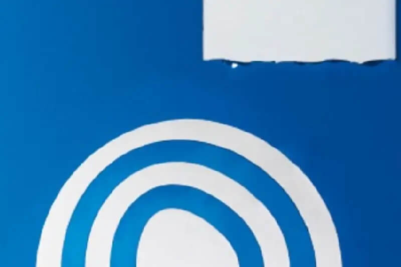 Imagen de un sticker mal cortado.