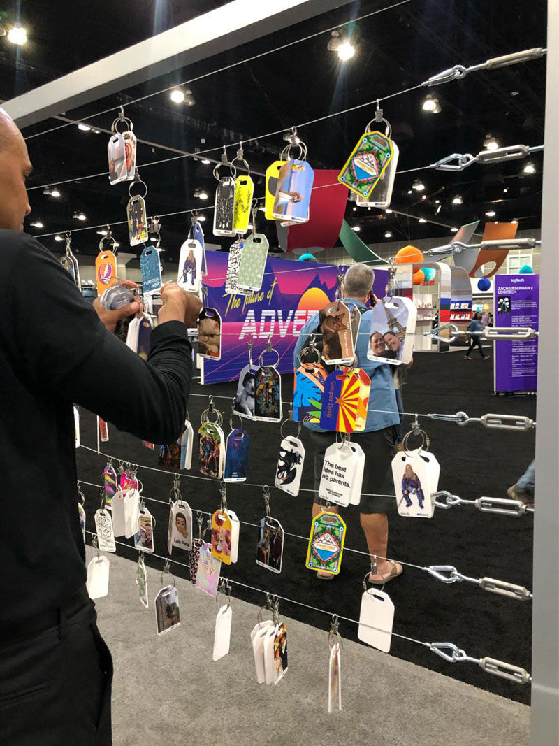 custom luggage tags at AdobeMAX 2019