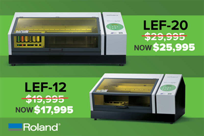 Roland DGA Announces New Lower VersaUV LEF-12 & 20 Printer Prices