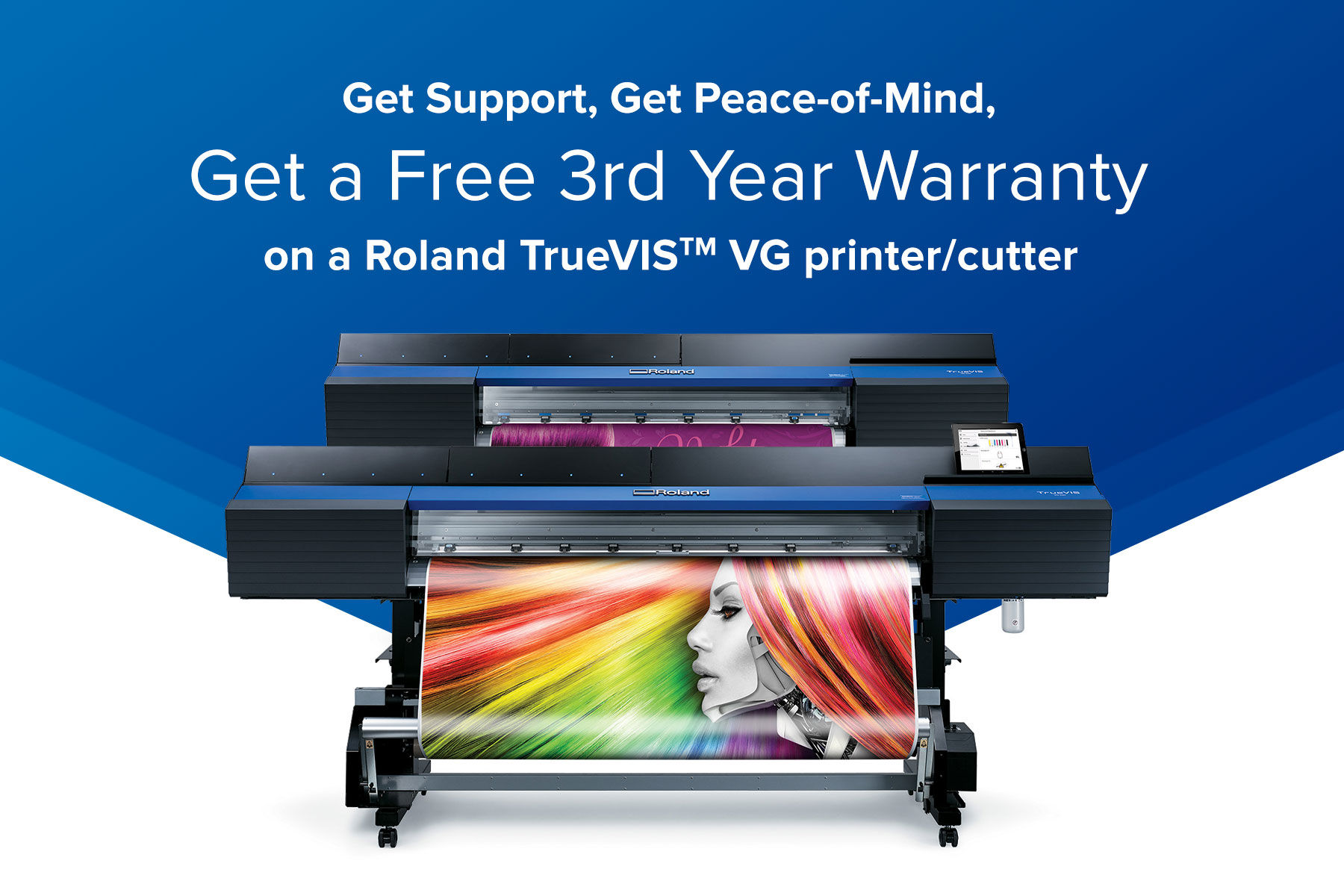 Roland TrueVIS VG Series Free Third-Year Warranty Promo
