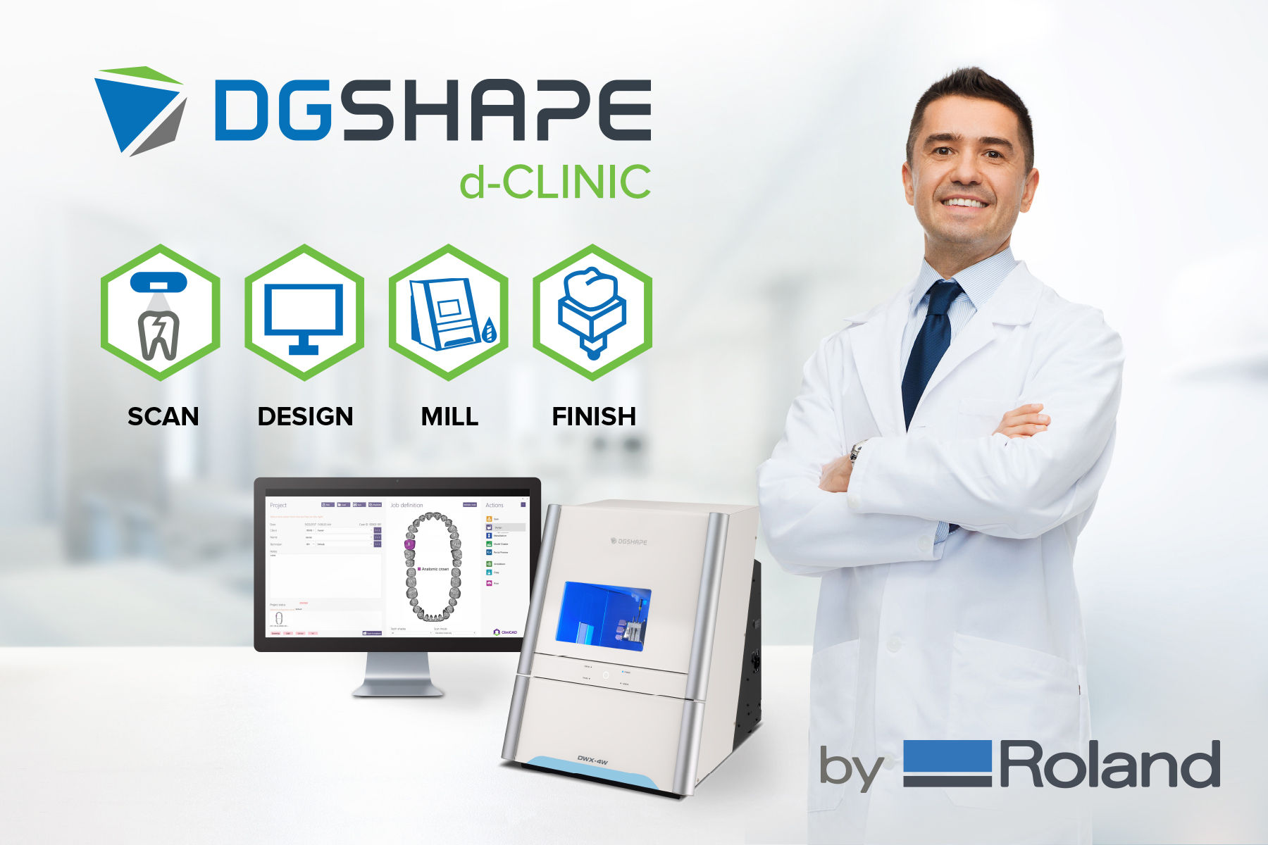 Roland DGA has introduced d-CLINIC -- a new open architecture in-clinic CAD/CAM solution for dentists.