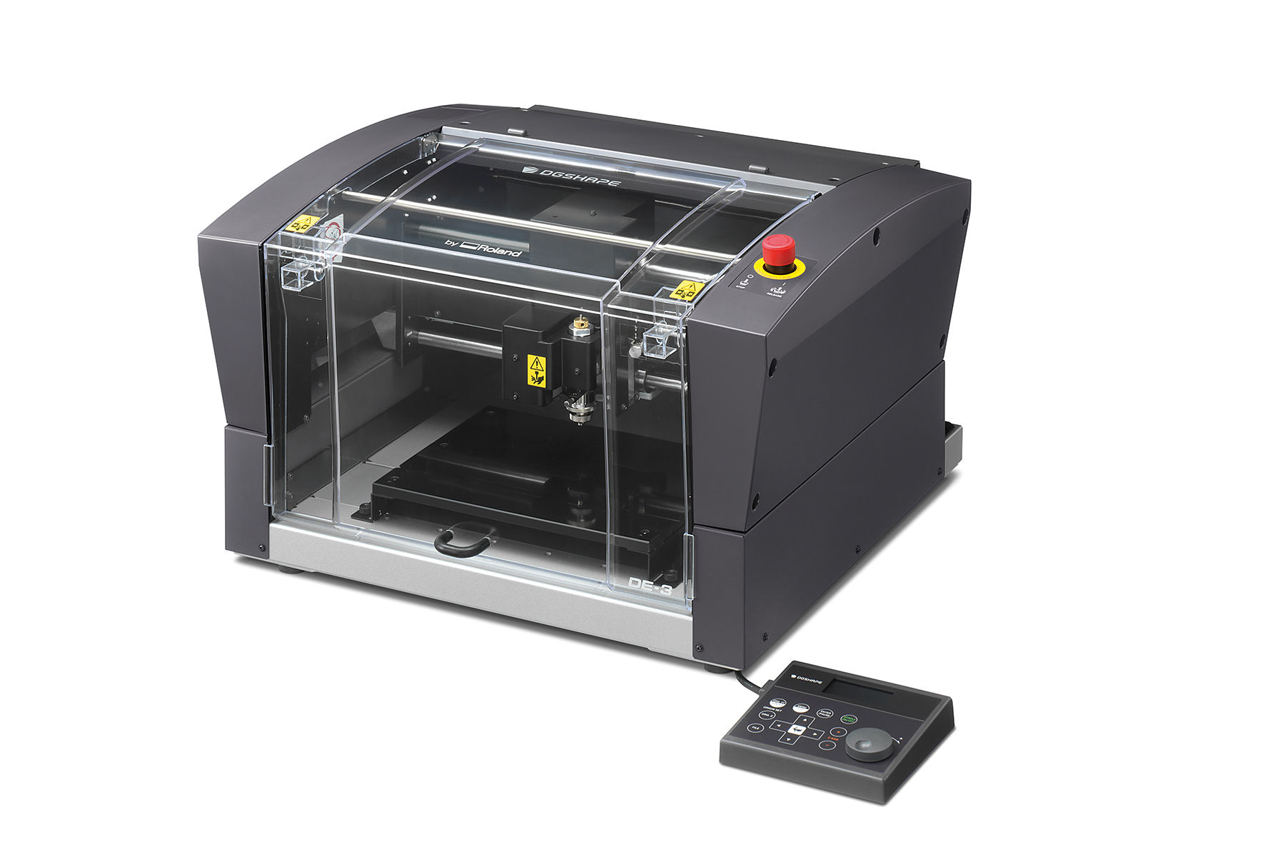 Photo of the new DGSHAPE DE-3 rotary engraver from Roland DGA.