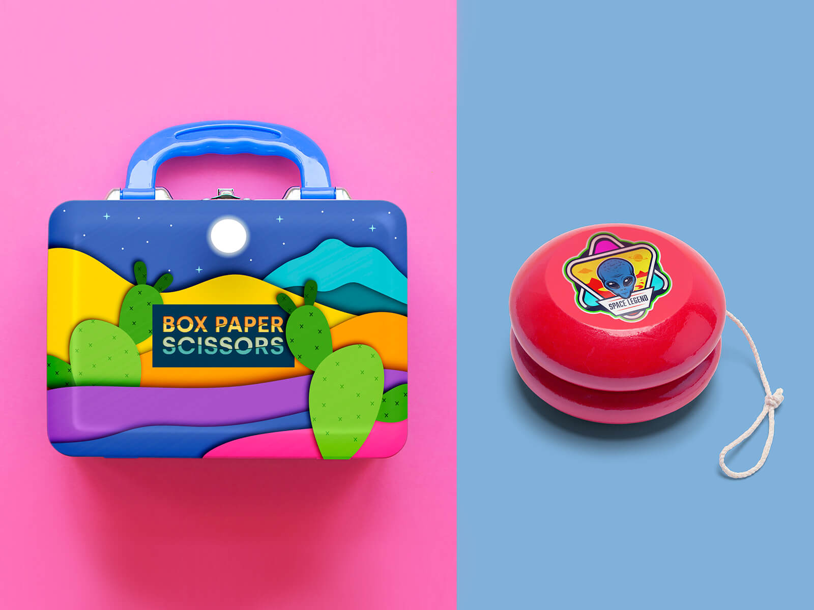 Application image for Roland DGA's new V-BOND Ink - Customized Lunch Box and Yo-Yo