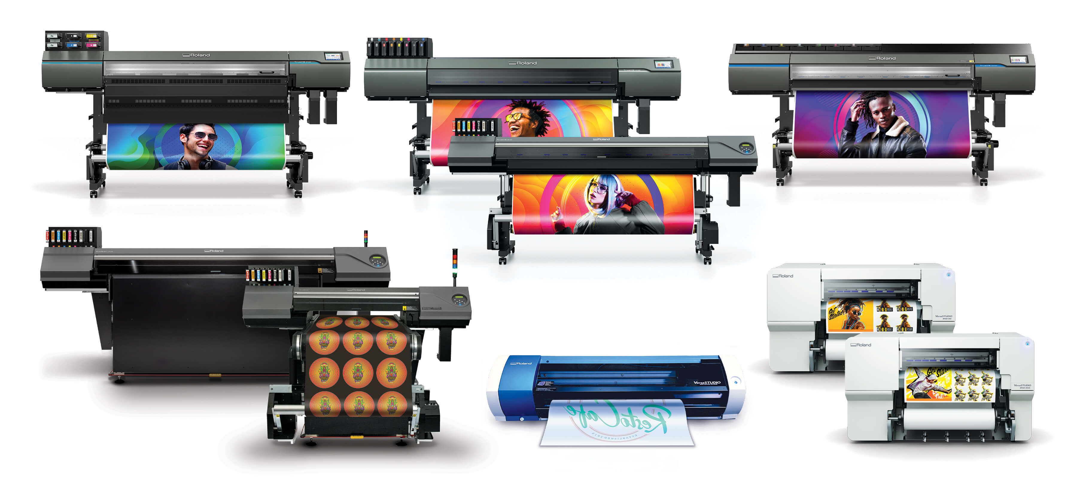 Image of new products Roland DGA will be displaying at PRINTING United Expo 2023 in Atlanta.