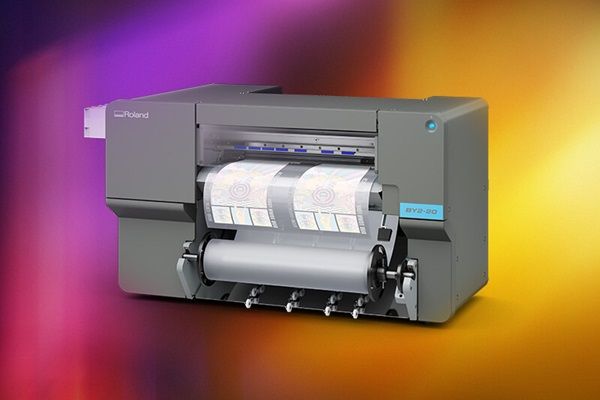 The new Roland DG VersaStudio BY2-20 direct-to-film printer.