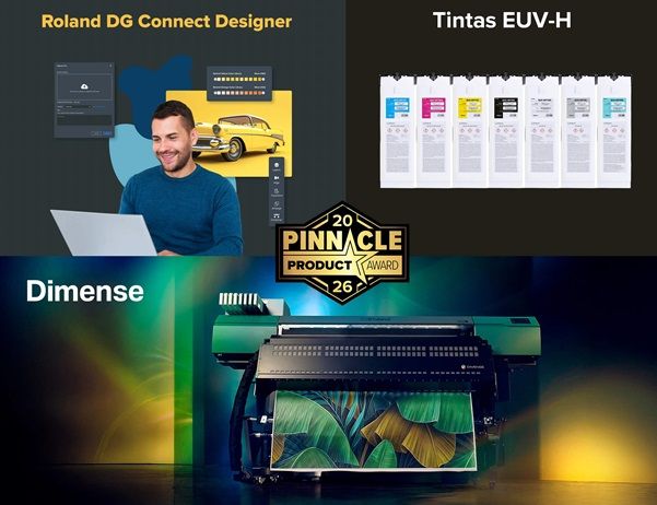 Tres Productos Roland DG Obtienen Premios Pinnacle 2026 de PRINTING United Alliance