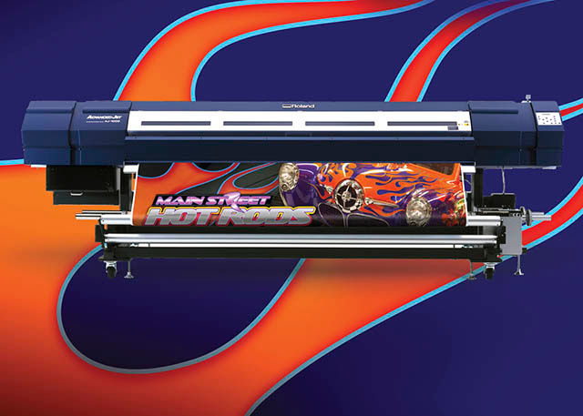 2006 Roland introduces its fastest grand-format printer to date, the 104" AdvancedJET AJ-1000 featuring EcoXtreme solvent ink.